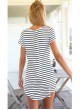 Nautical stripe striped shirt dress